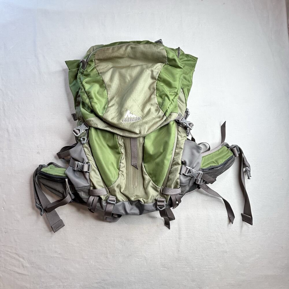Gregory Jade 60 Green Gray Hiking Backpack Women Medium Adjustable Ventilated
